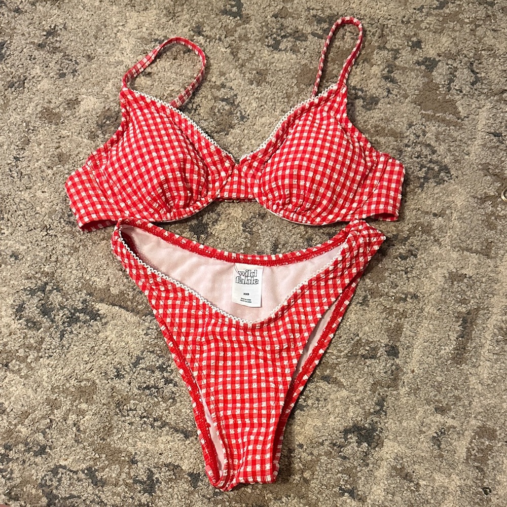 Wild Fable Red Gingham Bikini